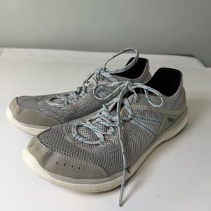 Teva Evo Womens Grey Mesh Lace Up Water Athletic Walking Shoes Size 8
